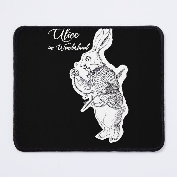 Item preview, Alice in Wonderland - The White Rabbit Looking At The Watch (ink drawing by ACCI) designed and sold by VanyssaGraphics.