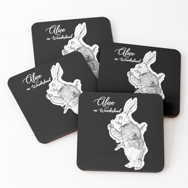 Item preview, Alice in Wonderland - The White Rabbit Looking At The Watch (ink drawing by ACCI) designed and sold by VanyssaGraphics.