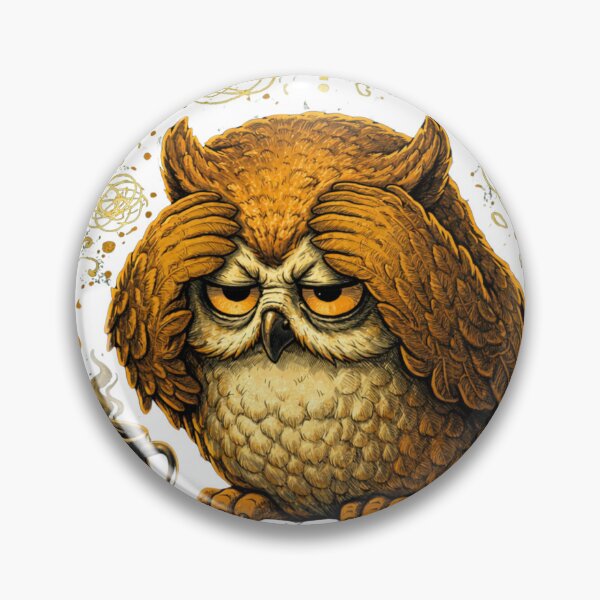 Artikelvorschau, Overthinking Design – Overthinking Everything Owl Graphic entworfen und verkauft von ZEVARO.