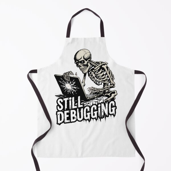 Item preview, Still Debugging Skeleton Programmer Funny Design designed and sold by Fragy72.