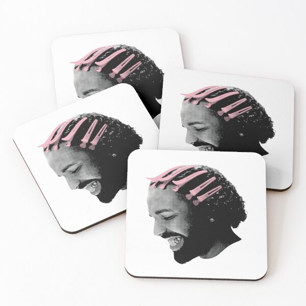 Item preview, Drake Pink Hair Clips Portrait Fan Art Design designed and sold by Novaque.