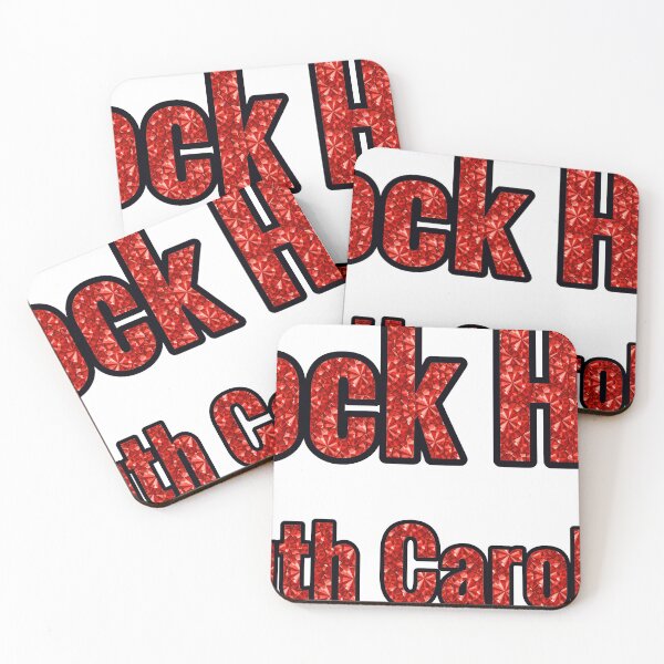 Item preview, Rock Hill South Carolina City Name With Red Rhinestone designed and sold by TheIconSmith.