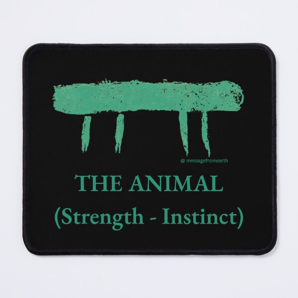 Item preview, Animal - Neolithic Cipher - Strength and Instinct - Minimalist T-Shirt - #3 designed and sold by Message from Earth.