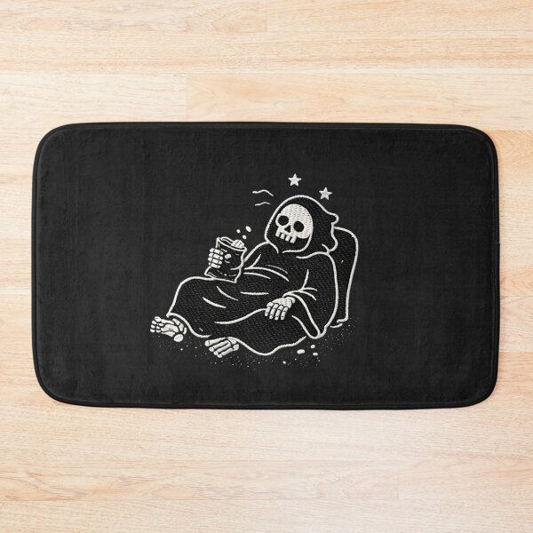 Item preview, Lazy Grim Reaper Weekend Mode Funny Gothic Sarcastic Embroidery Design designed and sold by ColorSplash123.