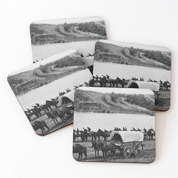 Item preview, Civil War Cavalry Wagon River Crossing Historic Photograph designed and sold by TheSoulOfArt.