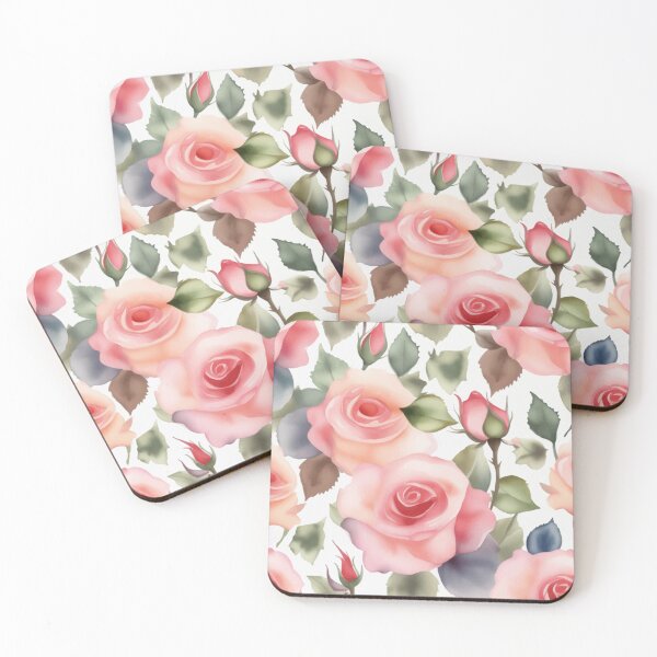 Item preview, watercolour rose pattern designed and sold by RidaSalArt.