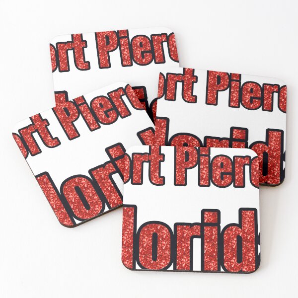 Item preview, Fort Pierce Florida City Name With Red Rhinestone designed and sold by TheIconSmith.