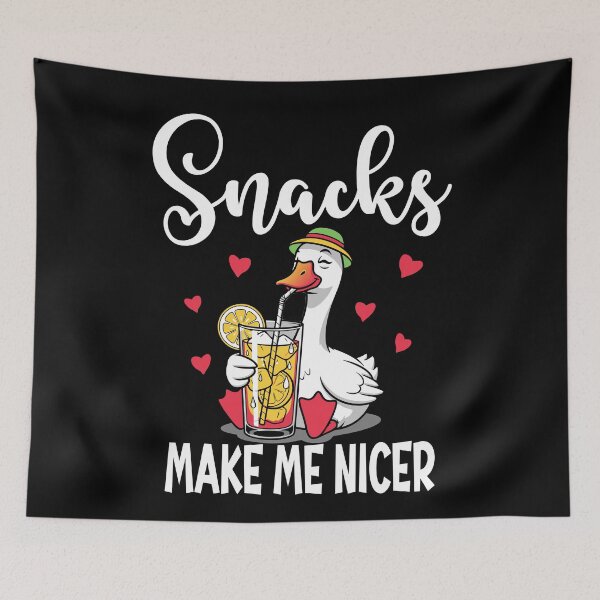 Item preview, Snacks Make Me Nicer Goose Animal Sarcastic Saying Goose designed and sold by Colorfulman.