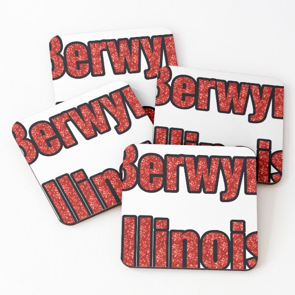 Item preview, Berwyn Illinois City Name With Red Rhinestone designed and sold by TheIconSmith.