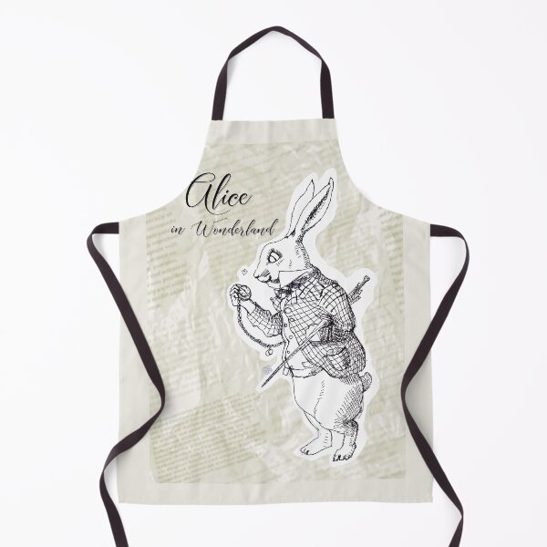 Item preview, Alice in Wonderland - The White Rabbit Looking At The Watch (ink drawing by ACCI) designed and sold by VanyssaGraphics.