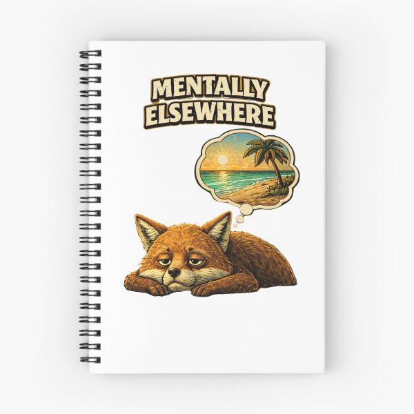 Item preview, Funny Relatable Design – Mentally Elsewhere Fox Graphic designed and sold by ZEVARO.