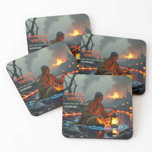 Item preview, Invincible Virtue — Those Who Walk the Path Are Never Alone | Monk in Luminous Waters Illustration designed and sold by Creative-RE.