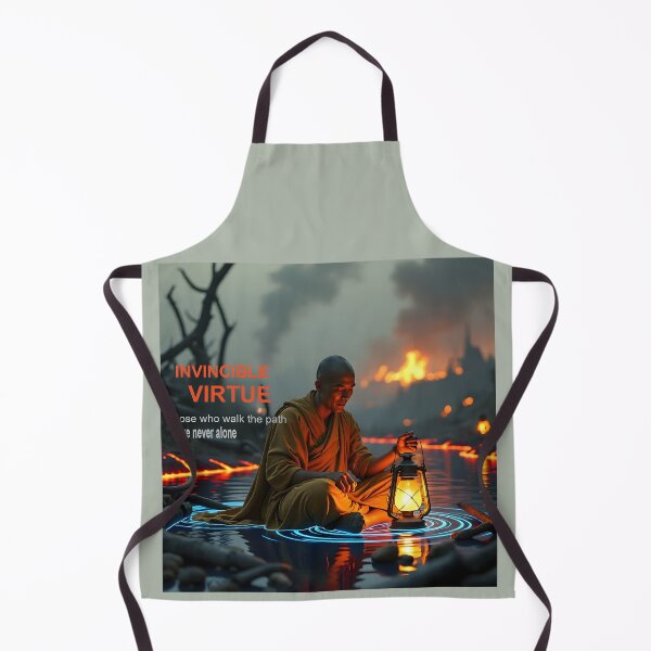 Item preview, Invincible Virtue — Those Who Walk the Path Are Never Alone | Monk in Luminous Waters Illustration designed and sold by Creative-RE.