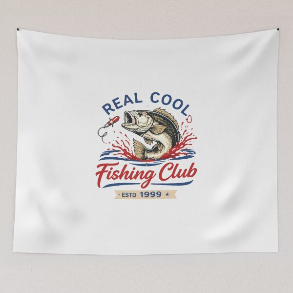 Item preview, Real Cool Fishing Club T-Shirt designed and sold by Matinez Pink.
