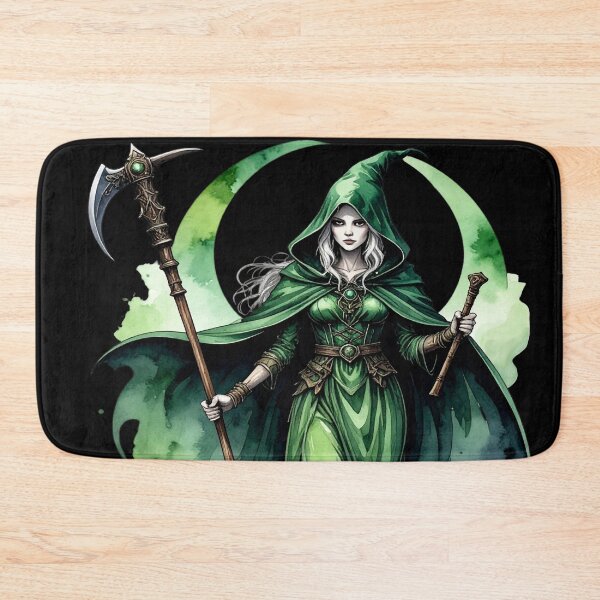 Item preview, Heiress of nature magic, druid woman in green watercolor style designed and sold by LiskoDesign.