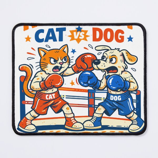 Item preview, Knockout Cat vs Dog Boxing Fight designed and sold by Matinez Pink.