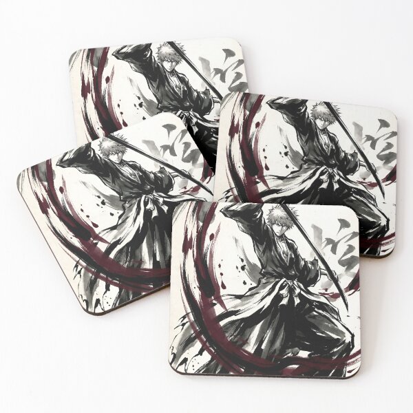 Item preview, Ichigo Kurosaki Ink Warrior – Sumi-e Anime Samurai Art Print designed and sold by Dyan4.