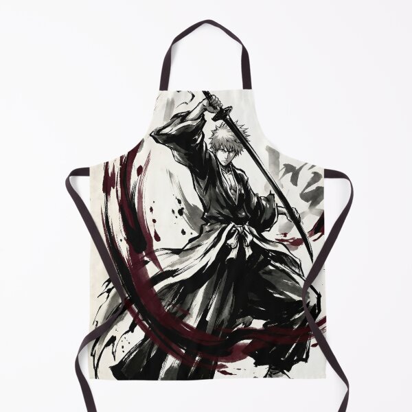 Item preview, Ichigo Kurosaki Ink Warrior – Sumi-e Anime Samurai Art Print designed and sold by Dyan4.