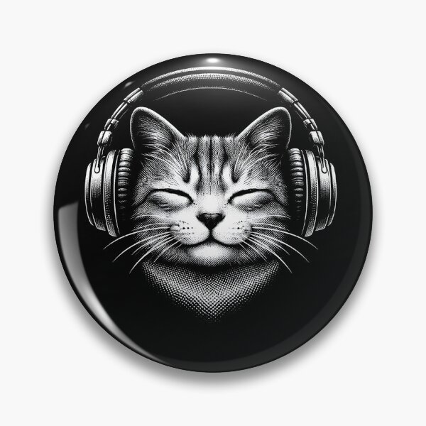 Item preview, Cool DJ Cat Headphones Funny Music Lover Design designed and sold by Artbyrome.