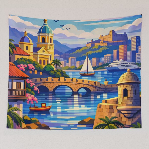 Item preview, Cartagena Colombia Travel Poster designed and sold by MatthewHeights.