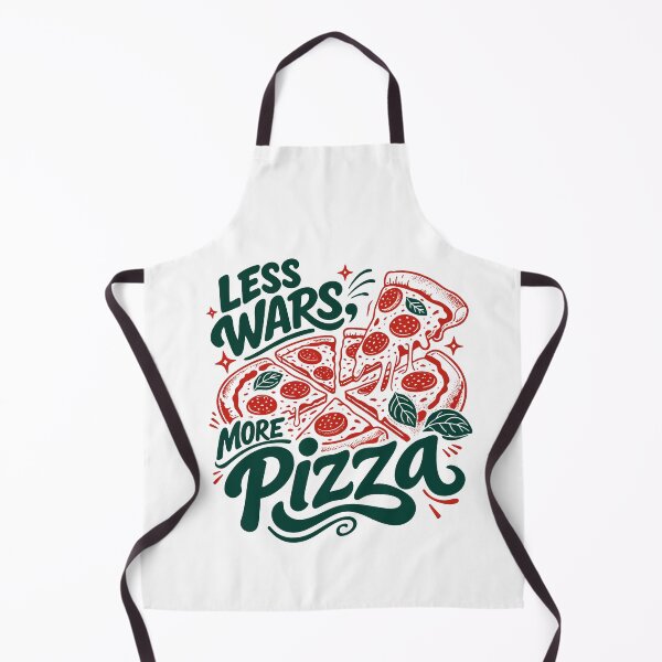 Item preview, Less Wars, More Pizza – Retro Pizzeria Graphic designed and sold by KiwyStudio.