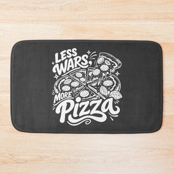 Item preview, Less Wars, More Pizza – Retro Pizzeria Graphic designed and sold by KiwyStudio.