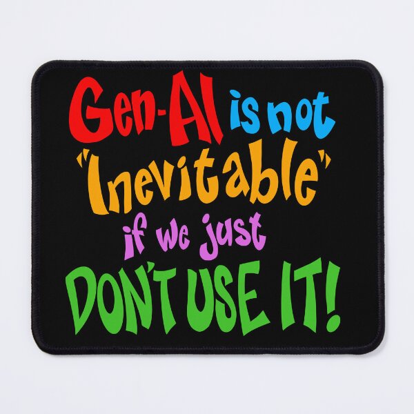 Item preview, Not Inevitable (Anti-Gen-AI) designed and sold by Chumpmonkey Art.