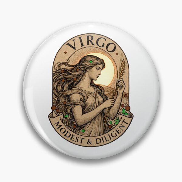 Item preview, Virgo. Modest & Diligent (Version 3) designed and sold by Birdie and Flynn.