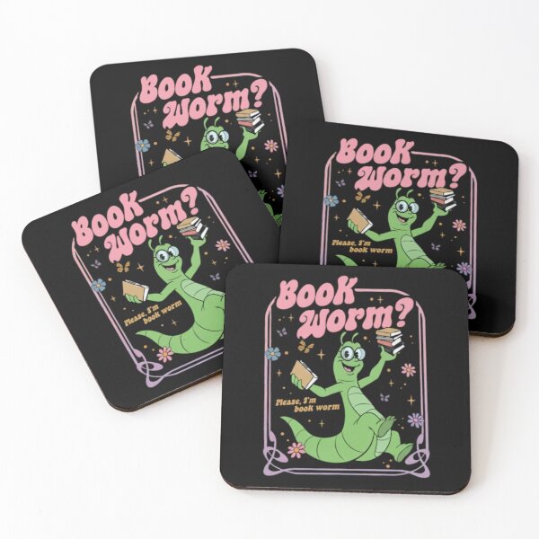Item preview, Retro Groovy Bookworm Reading Enthusiast Mascot designed and sold by MotivaChic.