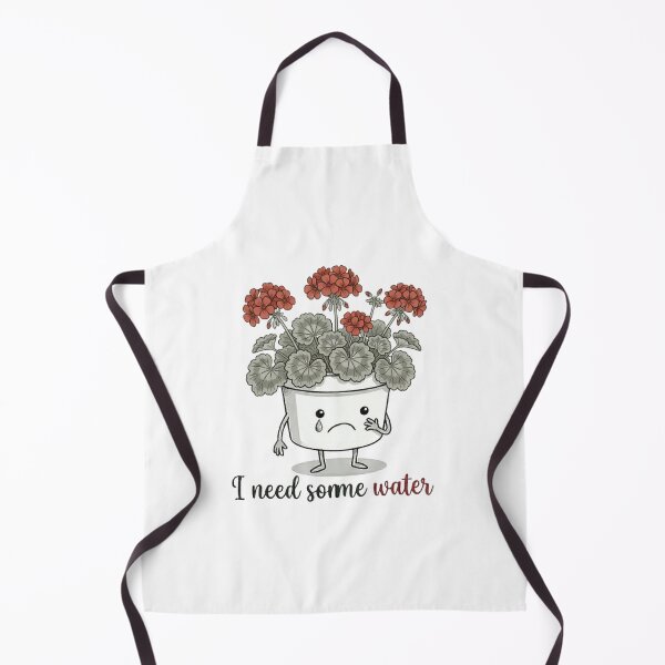 Item preview, I Need Water - Funny Crying Kawaii Pot with Red Flowers designed and sold by PoomDesign.