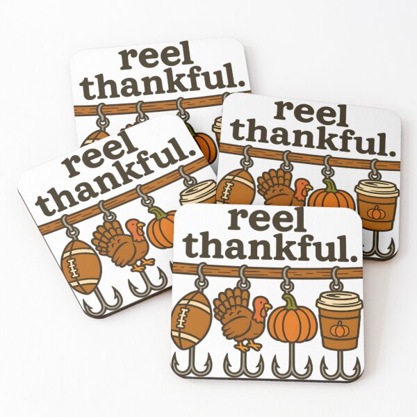 Item preview, Reel Thankful Funny Fishing Thanksgiving Fall Design designed and sold by Ojubilu.
