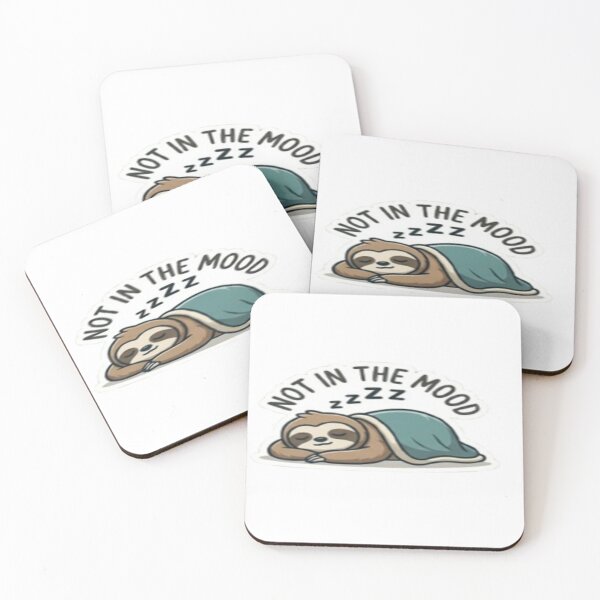 Item preview, Cute Sleepy Sloth Not In The Mood - Funny Animal Illustration Sticker designed and sold by Velora Design .