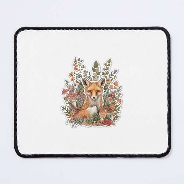 Item preview, Cute Forest Fox with Wildflowers Illustration designed and sold by Happy4uuuu.