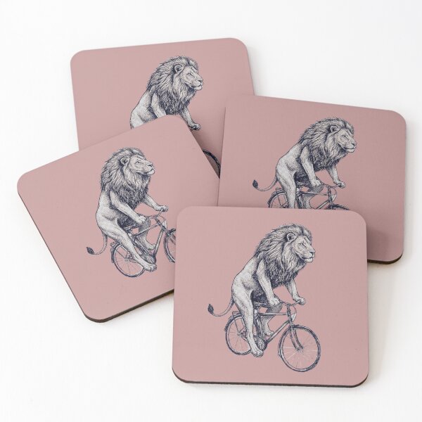 Item preview, The Gentleman Lion Cyclist -classic line Art designed and sold by Almasarij.