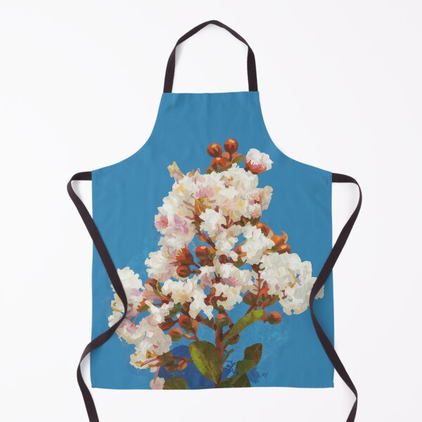 Item preview, White Flower Collage, impressionist collage style, blue sky designed and sold by SWSandraWechner.