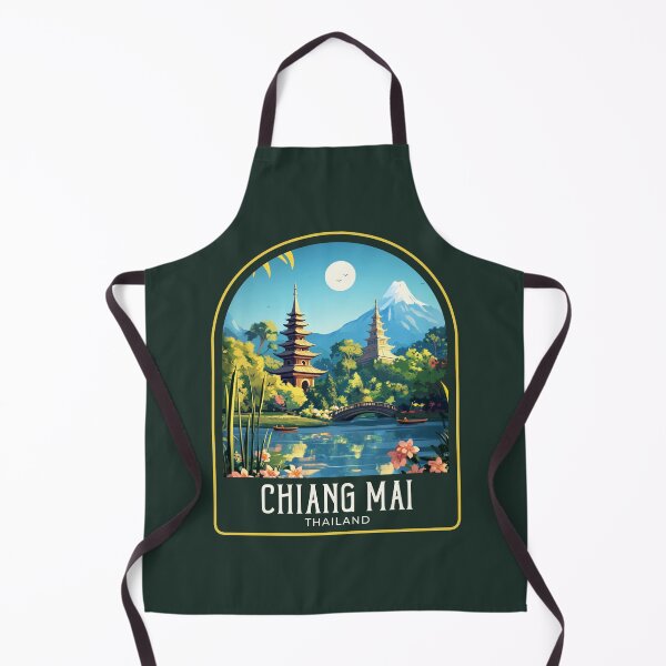 Item preview, Chiang Mai Vintage Travel Illustration designed and sold by HomeLivingCo.