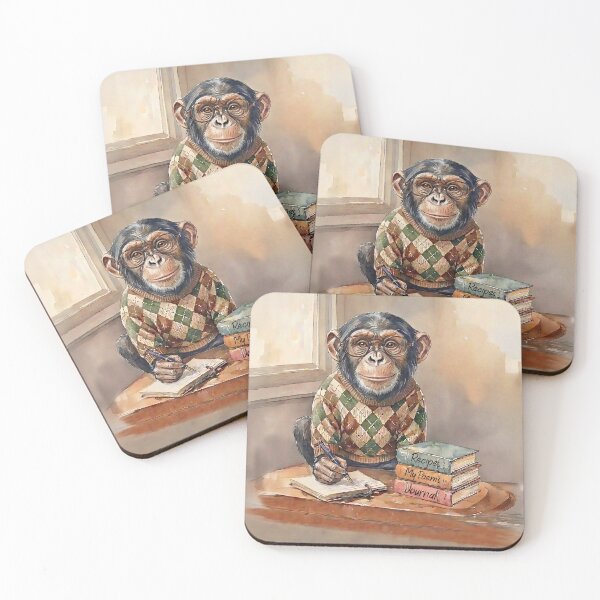 Item preview, Chimpanzee Ape Spiral Notebook designed and sold by candiscamera.