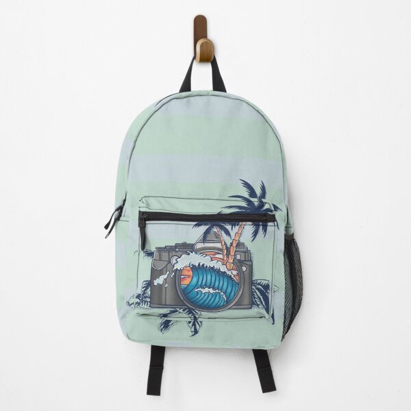 Item preview, Vintage Camera Ocean Wave - Tropical Vector Art designed and sold by Zasuwasz.
