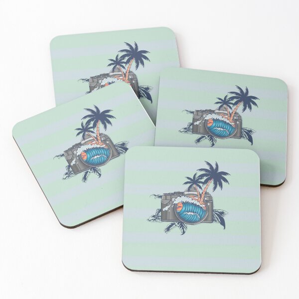 Item preview, Vintage Camera Ocean Wave - Tropical Vector Art designed and sold by Zasuwasz.