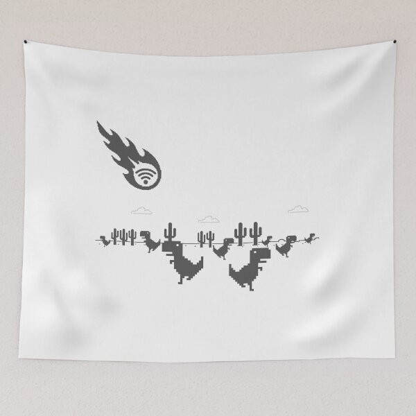 Item preview, WiFi Extinction - Offline Dino Retro Pixel Art Meme designed and sold by LoFi-OG.