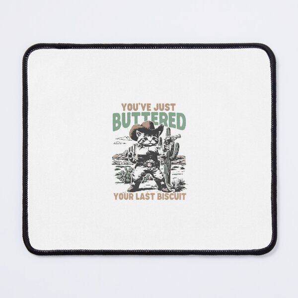 Item preview, Cowboy Cat: Retro Western Illustration | "Buttered Your Last Biscuit" designed and sold by Colorful-Garden.