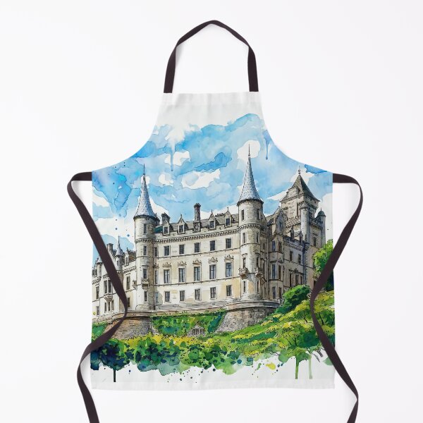 Item preview, Watercolour illustration of Dunrobin Castle, Sutherland, Scotland designed and sold by davidelder.