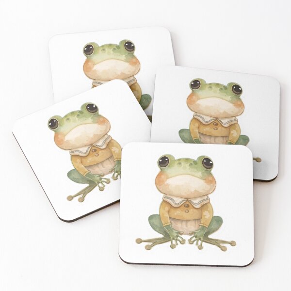 Item preview, Cute Frog Sitting on a Mushroom designed and sold by Happy4uuuu.