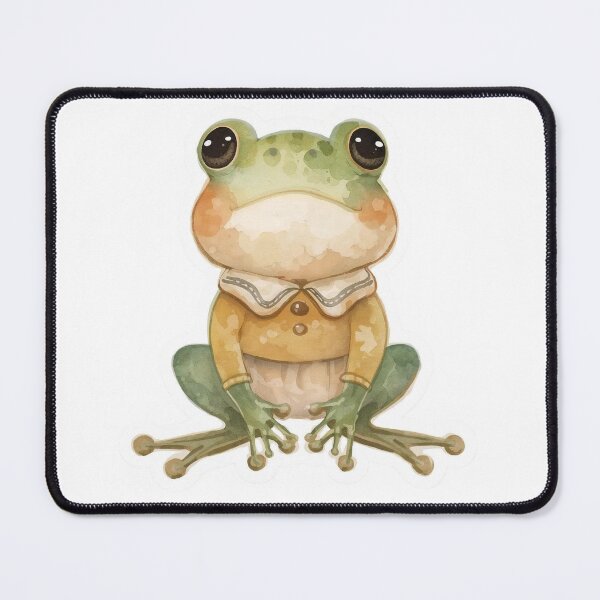 Item preview, Cute Frog Sitting on a Mushroom designed and sold by Happy4uuuu.