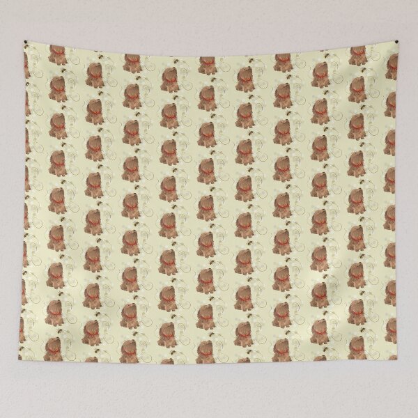 Item preview, Brown Poodle Watching a Flying Bee designed and sold by Khotekmei.