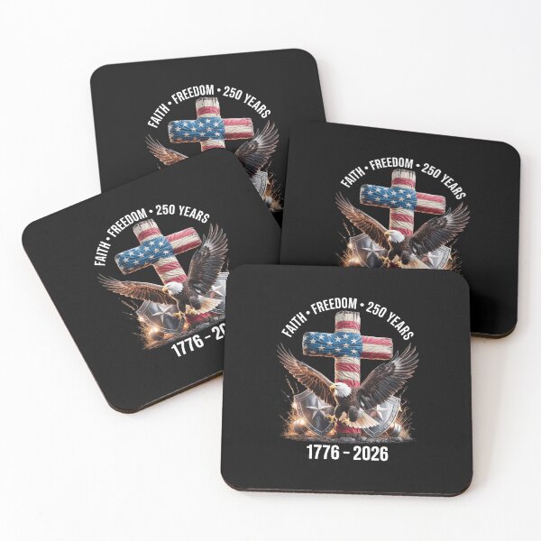 Item preview, Faith Freedom 250 Years 1776 2026 Christian Cross Eagle Patriotic designed and sold by barrycantre11.