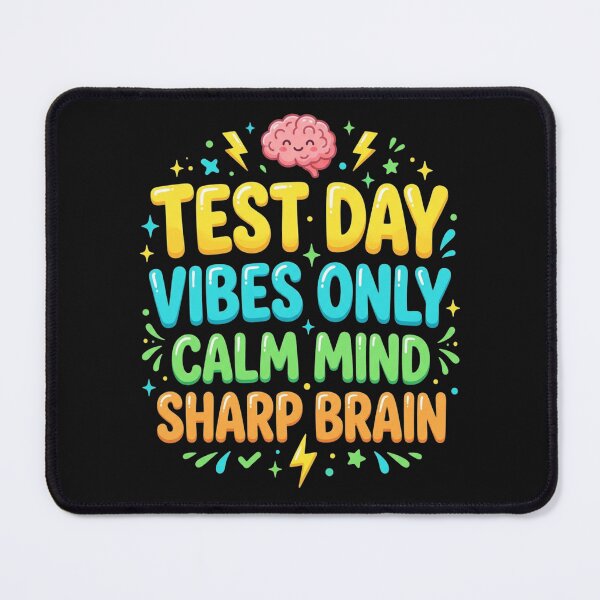 Item preview, Test Day Vibes Only Calm Mind Sharp Brain T-Shirt, Funny Student Exam Gift, Motivational School Graphic Tee designed and sold by HB ART.