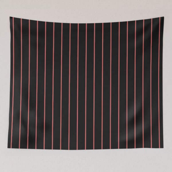 Aperçu de l'œuvre Motif à fines rayures noires et rouges pastel créée et vendue par pattern-archive.