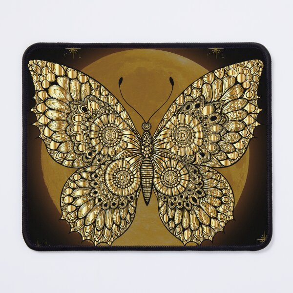 Item preview, Golden Butterfly Under Full Moon designed and sold by Phitwhim.