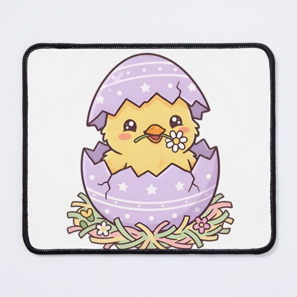 Item preview, > Cute Baby Chick Hatching from Easter Egg with Daisy - Sweet Spring Art designed and sold by AlanyaArtX.